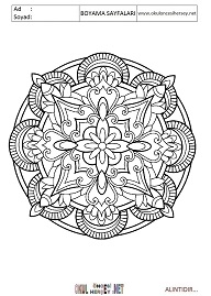 Mandala boyama sayfaları